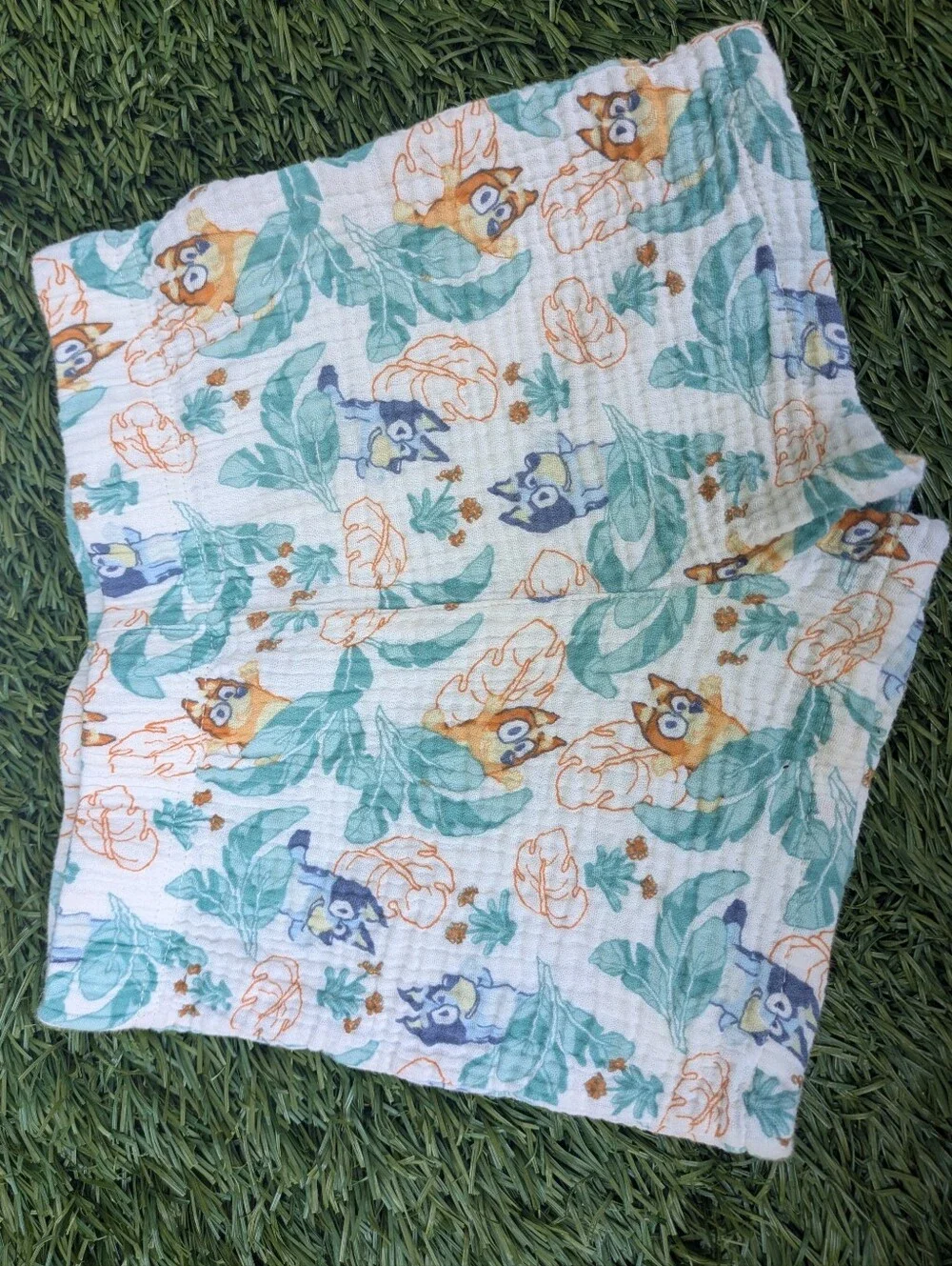 Blue & Green Bluey Print Kids Set